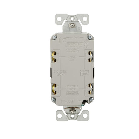 Eaton TRGF15RB-BX-L Self-Test GFCI Receptacle, 125 V, 15 A, NEMA: NEMA 5-15R, Back, Side Wiring, Oil-Rubbed Bronze