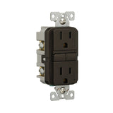 Eaton TRGF15RB-BX-L Self-Test GFCI Receptacle, 125 V, 15 A, NEMA: NEMA 5-15R, Back, Side Wiring, Oil-Rubbed Bronze