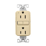 Eaton TRGF15V-3-L Self-Test GFCI Receptacle, 125 V, 15 A, NEMA: NEMA 5-15R, Back, Side Wiring, Ivory
