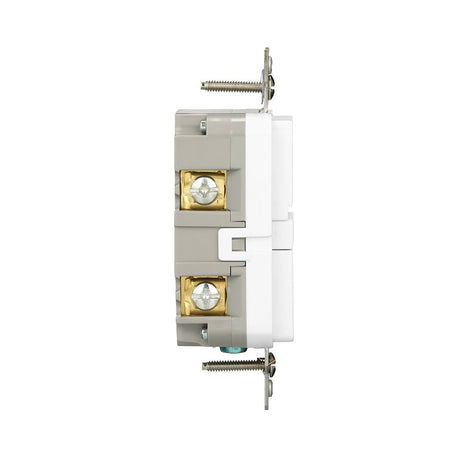 Eaton TRGF15W-WP Self-Test GFCI Receptacle, 125 V, 15 A, NEMA: NEMA 5-15R, Back, Side Wiring, White