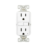 Eaton TRGF15W-3-L Self-Test GFCI Receptacle, 125 V, 15 A, NEMA: NEMA 5-15R, Back, Side Wiring, White