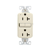Eaton TRGF20LA Tamper-Resistant Self-Test GFCI Receptacle, 125 V, 20 A, NEMA: NEMA 5-20R, Back, Side Wiring