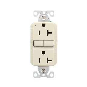 Eaton TRGF20LA Tamper-Resistant Self-Test GFCI Receptacle, 125 V, 20 A, NEMA: NEMA 5-20R, Back, Side Wiring