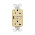 Eaton TRGF20V Tamper-Resistant Self-Test GFCI Receptacle, 125 V, 20 A, NEMA: NEMA 5-20R, Back, Side Wiring, Ivory