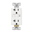 Eaton TRGF20W Tamper-Resistant Self-Test GFCI Receptacle, 125 V, 20 A, NEMA: NEMA 5-20R, Back, Side Wiring, White