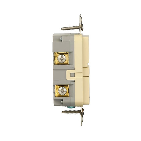 Eaton TWRGF15V Self-Test GFCI Receptacle, 125 V, 15 A, NEMA: NEMA 5-15R, Back, Side Wiring, Ivory