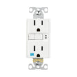 Eaton TWRGF15W Self-Test GFCI Receptacle, 125 V, 15 A, NEMA: NEMA 5-15R, Back, Side Wiring, White