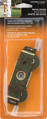 Prime-Line D 1607 Roller Assembly, 1-1/4 in Dia Roller, 5/16 in W Roller, Steel, 2-Roller