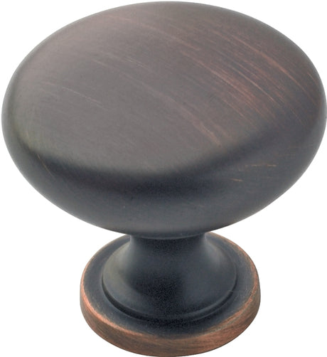 Amerock BP53005ORB Cabinet Knob, 1-1/8 in Projection, Traditional, 1-1/4 in, Zinc, Oil-Rubbed Bronze