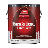 Ace Flat Ranch Brown Barn and Fence Paint Exterior 1 gal, Pack of 4