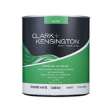 Clark+Kensington Satin Designer White Paint + Primer Interior 1 qt, Pack of 4