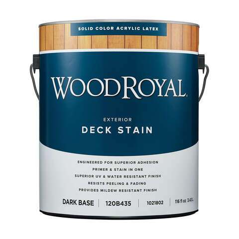 Ace Wood Royal Solid Tintable Flat Tint Base Dark Base Acrylic Latex Deck Stain 1 gal, Pack of 4