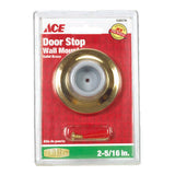 Ace 2-5/16 in. W Solid Brass Gold Wall Door Stop Mounts to door and wall 1/8 in.