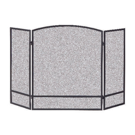 Panacea Black/Gray Matte Steel Fireplace Screen, Pack of 2