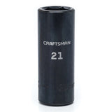 Craftsman 21 mm X 1/2 in. drive Metric 6 Point Deep Deep Impact Socket 1 pc