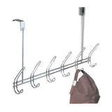 iDesign 18-1/2 in. L Chrome Silver Steel Large Classico Over the Door 6-Hook Rack 1 pk