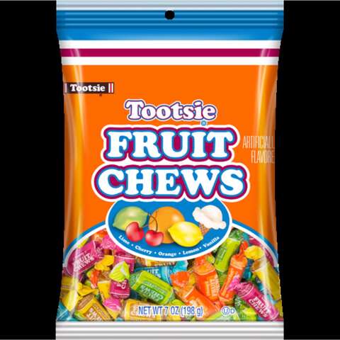 Tootsie Roll Fruit Chews Candy 7 oz, Pack of 8