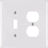Leviton White 2 gang Thermoplastic Nylon Duplex/Toggle Wall Plate 1 pk