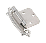 Amerock 1-3/4 in. W X 2-64/79 in. L Sterling Nickel Silver Steel Self-Closing Hinge 2 pk