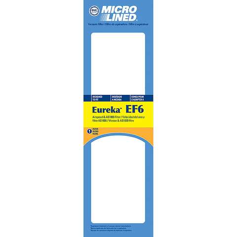 DVC Micro Lined Vacuum Filter For Eureka EF6 1 pk