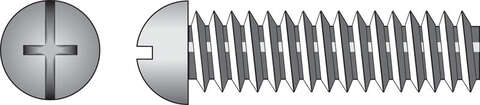 HILLMAN No. 8-32 X 1 in. L Combination Round Head Zinc-Plated Steel Machine Screws 100 pk