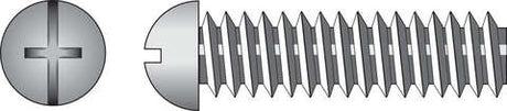 HILLMAN No. 8-32 X 1 in. L Combination Round Head Zinc-Plated Steel Machine Screws 100 pk