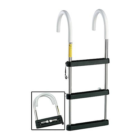 Garelick EEz-In Telescoping Stainless Steel Gunwale Hook Ladder