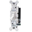 Leviton 15 amps Three Pole 3-Way Antimicrobial Treated Toggle Switch White 1 pk