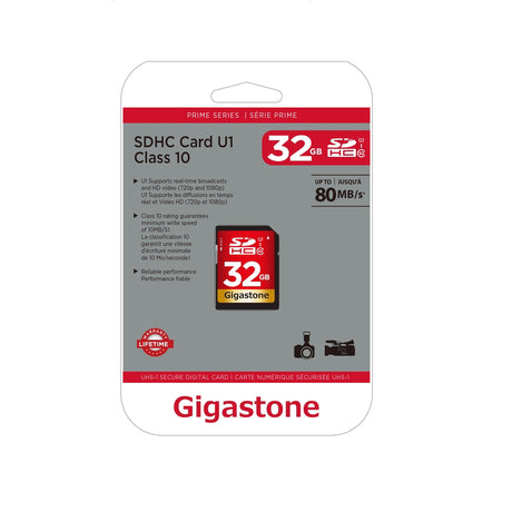 Gigastone 32 GB SDHC Flash Memory Card 1 pk