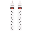 Monster Just Power It Up 2.5 ft. L 6 outlets Power Strip White