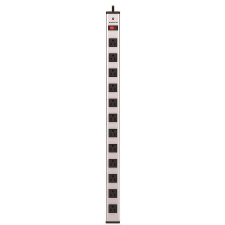 Monster Just Power It Up 6 ft. L 12 outlets Power Strip Silver