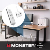 Monster Just Power It Up 4 ft. L 8 outlets Surge Protector w/USB White 1080 J