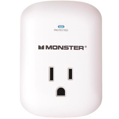 Monster Just Power It Up 0 ft. L 1 outlets Wall Tap Surge Protector White 1200 J