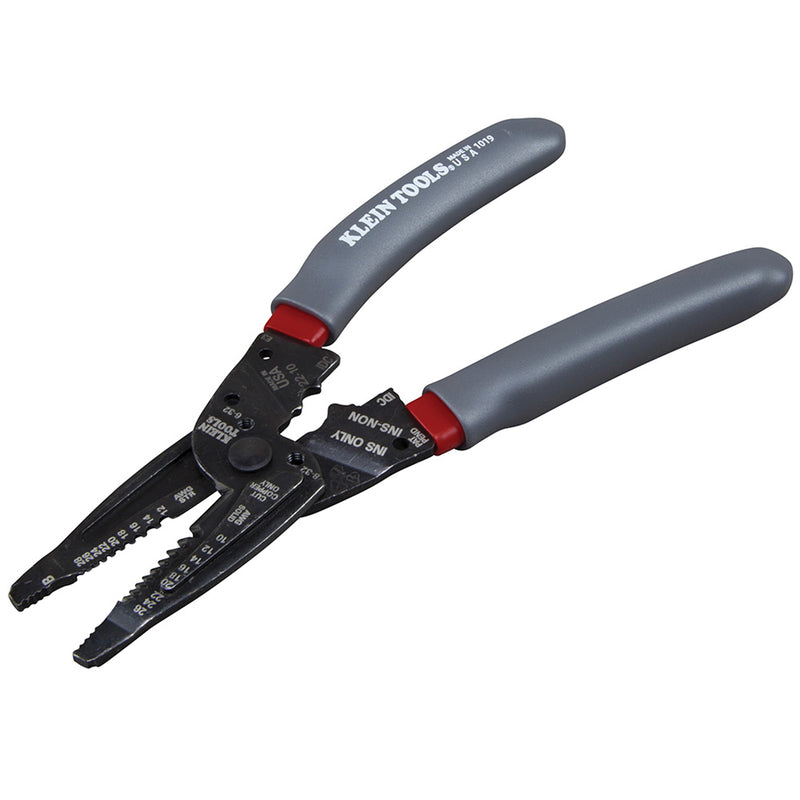 Klein Tools Strips 10 - 26  solid and 12-28  stranded wire Ga. Crimper/Stripper