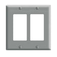 Leviton Decora Gray 2 gang Thermoset Plastic Decorator Wall Plate 1 pk