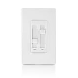 Leviton Decora SureSlide White Fan/LED Dimmer Slide Switch 1 pk