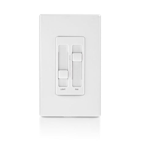 Leviton Decora SureSlide White Fan/LED Dimmer Slide Switch 1 pk