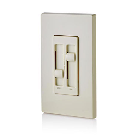 Leviton Decora SureSlide Light Almond Fan/LED Dimmer Slide Switch 1 pk