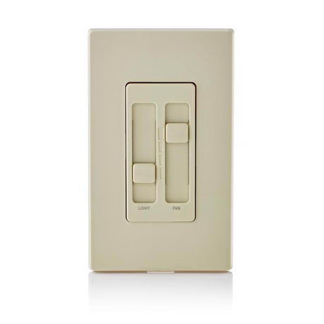Leviton Decora SureSlide Ivory Fan/LED Dimmer Slide Switch 1 pk