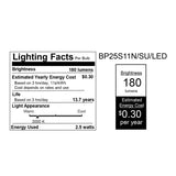 Feit S11 E17 (Intermediate) LED Bulb Warm White 25 Watt Equivalence 1 pk