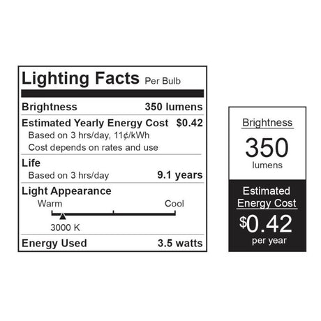 Feit T4 G9 LED Bulb Warm White 35 Watt Equivalence 1 pk