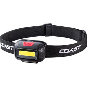 Coast FL13 380 lm Black/Red LED COB Head Lamp AAA Battery