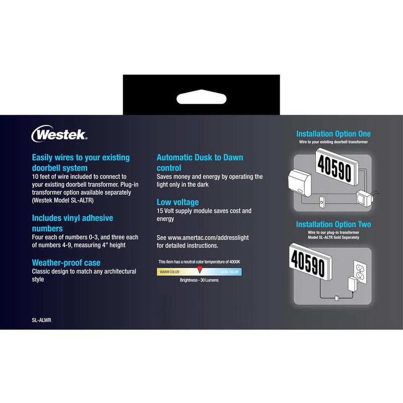 Westek Dusk to Dawn Hardwired LED White Address Light