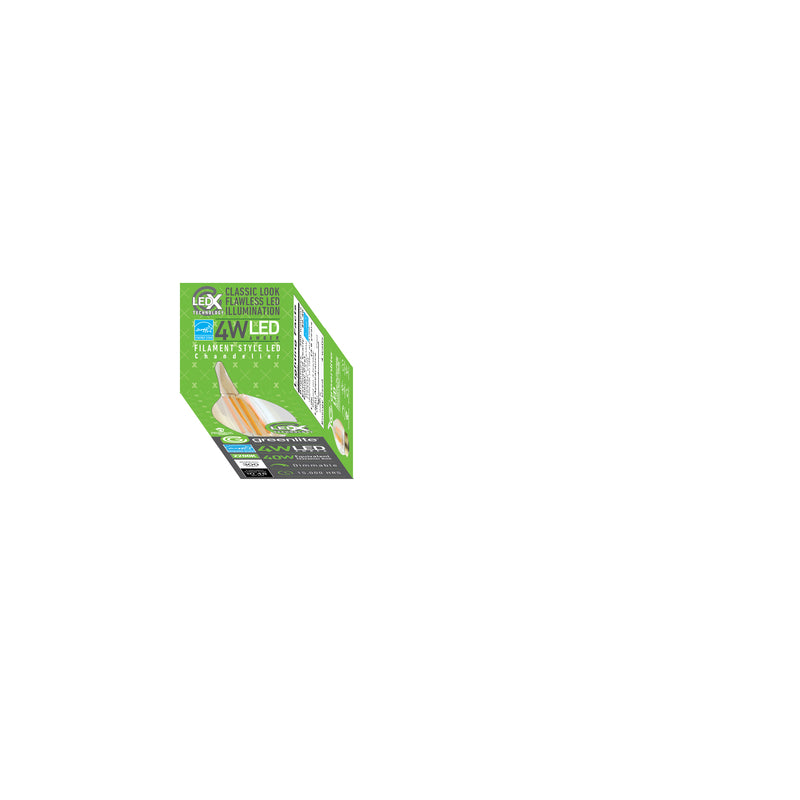Greenlite C10 E26 (Medium) LED Flame Bulb Warm White 40 Watt Equivalence 1 pk