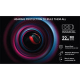 Plugfones Sovereign Duo 22 dB Nylon/Silicone/Soft Foam True Wireless Earplugs Black/Red 2 pair