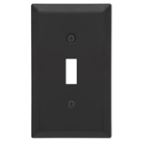 Amerelle Century Matte Black 1 gang Stamped Steel Toggle Wall Plate 1 pk