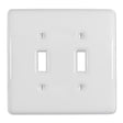 Amerelle Metro White 2 gang Ceramic Toggle Wall Plate 1 pk