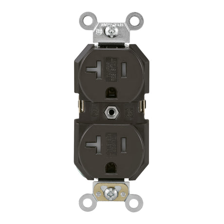 Leviton 20 amps 125 V Duplex Brown Outlet 5-20R 1 pk