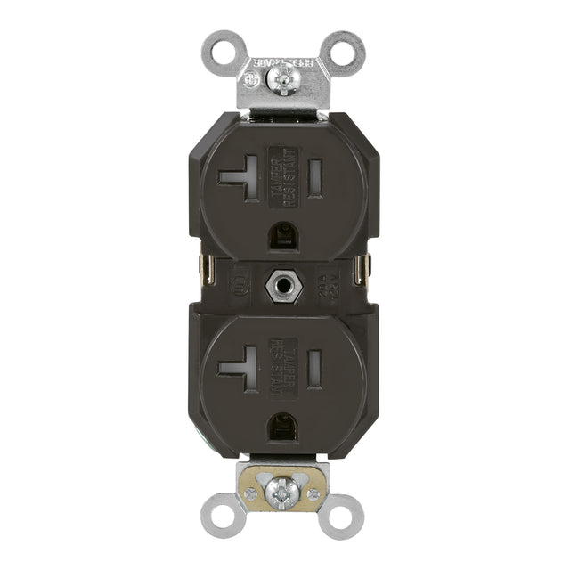 Leviton 20 amps 125 V Duplex Brown Outlet 5-20R 1 pk