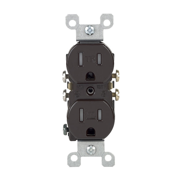 Leviton 15 amps 125 V Duplex Brown Outlet 5-15R 1 pk